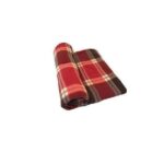 Plaid - 230 cm x 200 cm écossai Rouge /Marron