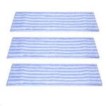 Lot de 3 serpillières microfibre soft pour balai à plat avec poches - 40 cm