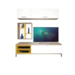 Meuble TV SOTUFAB Arizona Denver & Blanc & Jaune LIV16DV-JN