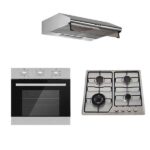 Pack AUXSTAR encastrable : four électrique + hotte 60 cm casquette + plaque 4 feux
