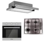 Pack Orient plaque 4 feux inox + hotte classico casquette 60 cm inox + four orient inox