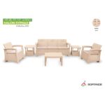 Salon de jardin SYPHAX 5 places Vanille