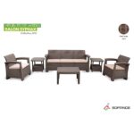 Salon de jardin SYPHAX 5 places Dark Taupe