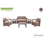 Salon de jardin SYPHAX 4 places Taupe