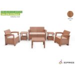 Salon de jardin 4 places SYPHAX Light Taupe
