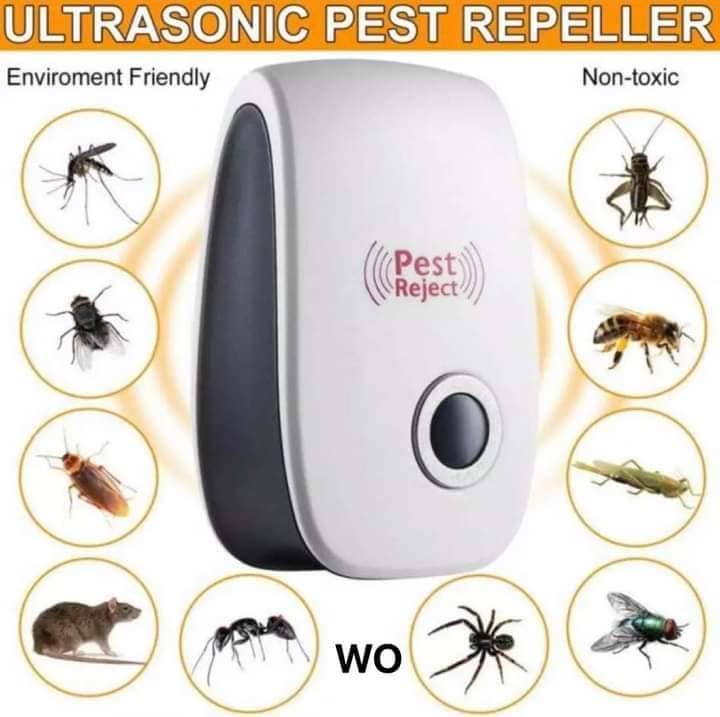 PACK 4 PIECES : Appareil Répulsif Ultrasonique – Anti insectes et Araignées  - Promodeal