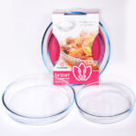 Set 2 pièces moules ronds en verre