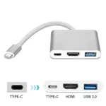 Convertisseur Type-C to VGA+USB3.0+PD
