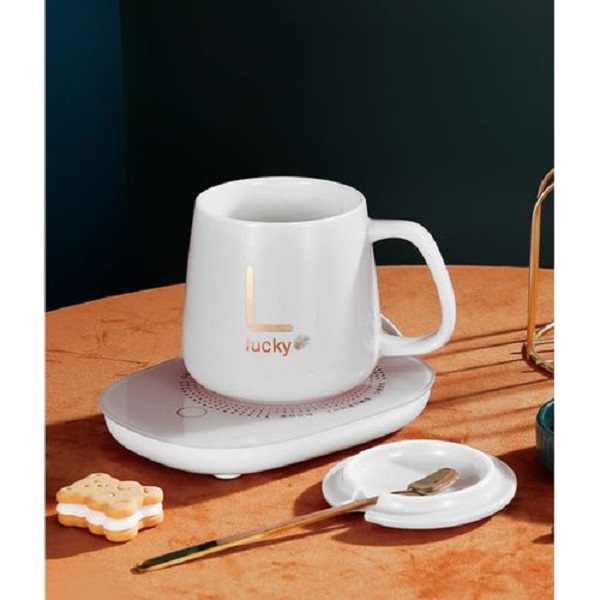 Mug céramique avec chauffe tasse électrique