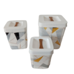 Lot de 3  boites de conservation marbrées