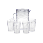 Sotufab Ensemble Pichet + 6 Goblet effet cristal
