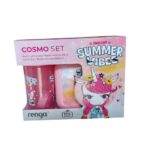 Renga Ensemble boite a goûter + bouteille d'eau en plastique alimentaire rose fushia – Image 2