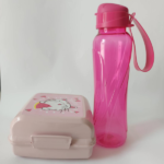 Pack goûter fillette boite rose bébé+ bouteille rose fushia 630 ml