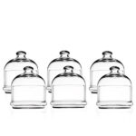 Lot de 6 verrines en verre  couvercle- PASABAHCE