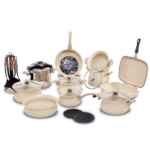 Batterie de cuisine OMS granite 24 pcs 3074 Crème