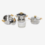 Pack Cocotte 7pcs OMS Inox 18/10 - 5090  Doré