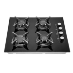 Plaque de cuisson 4 feux Auxstar en Verre noir