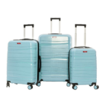 Ensemble 3 valises, en Polypropylène incassables TITOU bleu ciel