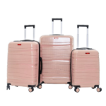 Ensemble 3 valises, en Polypropylène incassables TITOU rose
