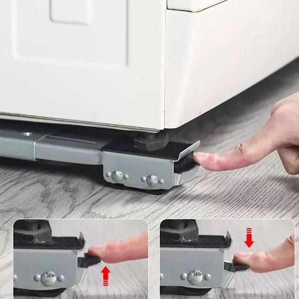 Base Support Pour Réfrigérateur/Machine à Laver - Noir