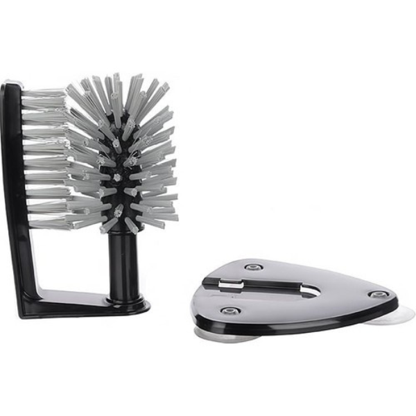 Brosse De Nettoyage Double Tête - Pour Clavier, Rails De Fenêtre Et Interstices - PP Et Fibre - 7x6 Cm