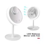 Miroir de maquillage LED 3en1 avec ventilateur intégré
