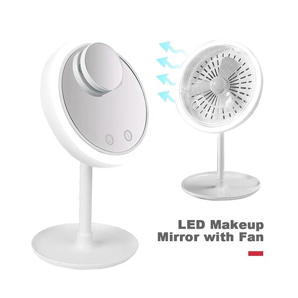 Miroir de maquillage LED 3en1 avec ventilateur intégré - Promodeal