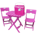 Pack RUSPINA : Table + 2 chaises + Glacière 30L