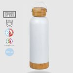 Bouteille isotherme couvercle en bois