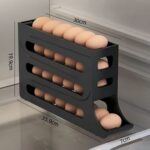 Distributeur D'œufs 4 Niveaux Pour Frigo - 30 œufs, Glissière Automatique, Blanc, Rangement Compact Et Pratique