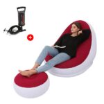 Fauteuil gonflable avec repose-pieds