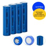 Lot de 4 Piles rechargeables 3.7 V-18650 10800mAh