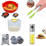Pack Cuisine Multifonction :  Moule silicone + Spray à huile + sac alimentaire 3L + pince en silicone + tampons anti-dérapants