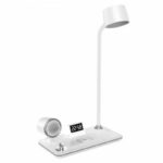 Lampes Veilleuse tactile avec horloge, chargeur sans fil et Bluetooth