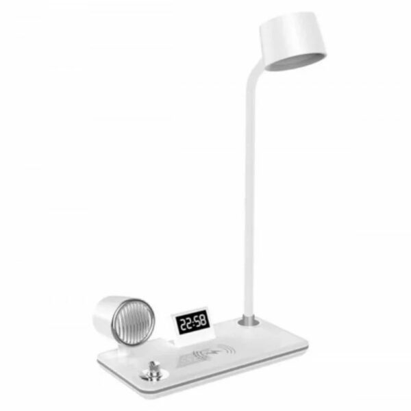 Lampes Veilleuse tactile avec horloge, chargeur sans fil et Bluetooth
