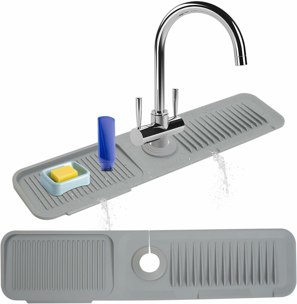 tapis-silicne-qualité-robinet-fuites-GRIS-cuisine-salle-de-bain-tunisie-promodeal