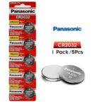 Lot de 5 piles au lithium 3 V Panasonic CR2032