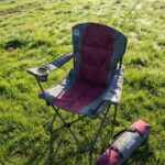 Chaise de camping Grand modèle pliantes avec porte-gobelet à dossier haut