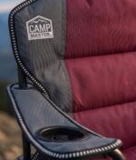 Chaise de camping Grand modèle pliantes avec porte-gobelet à dossier haut – Image 3
