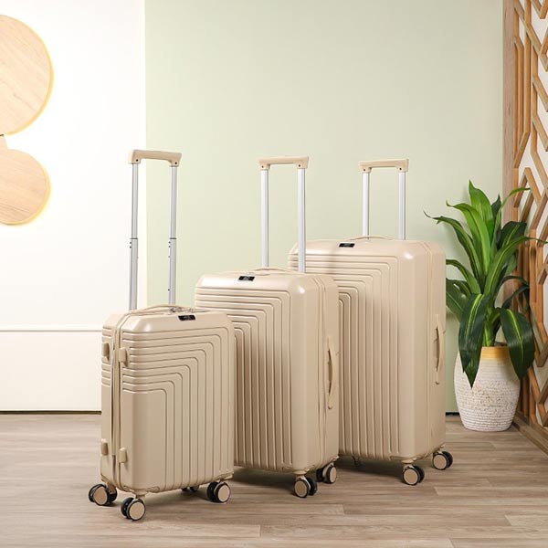 Série de 3 Valises Incassable en ABS Blanc - ABM