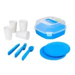 Kit couvert - 31 pièces - Pour plage & camping Sotufab-Bleu