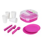 Kit couvert - 31 pièces - Pour plage & camping Sotufab-mauve