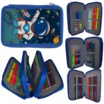 Trousse à crayons astronaute 33 pièces