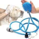 Pulvérisateur de douche pour chien avec brosse