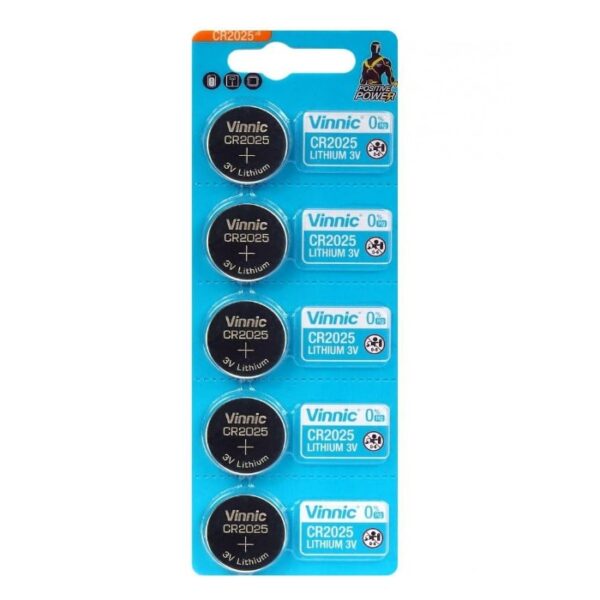 Lot de 5 Piles CR1620 bouton au lithium Vinnic  3 V