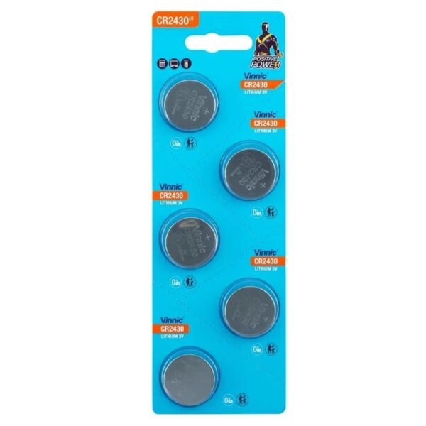 Une Pile CR2430 bouton Lithium Vinnic  3V