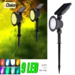 Projecteur solaire réglable pour jardin 9Led – Image 10