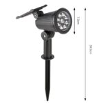 Projecteur solaire réglable pour jardin 9Led – Image 9