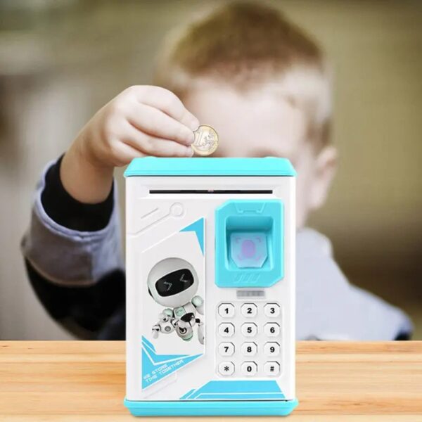 Trilitère coffre fort électronique pour enfant  avec code et empreintes