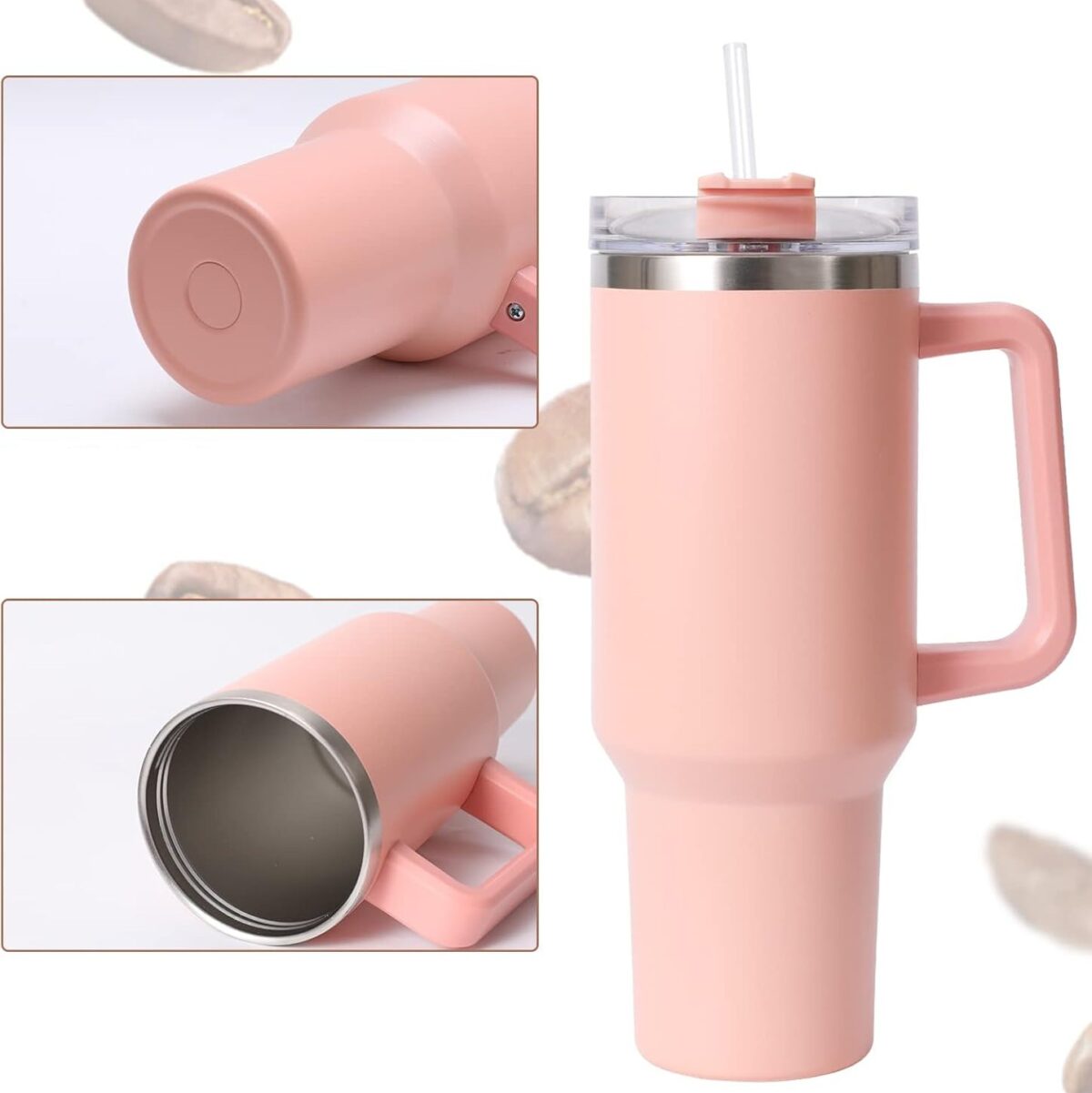 Mug Isotherme avec Paille et Poignée – Image 10